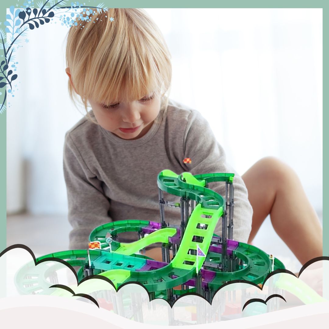 circuit-voiture-enfant-fille-concentrer